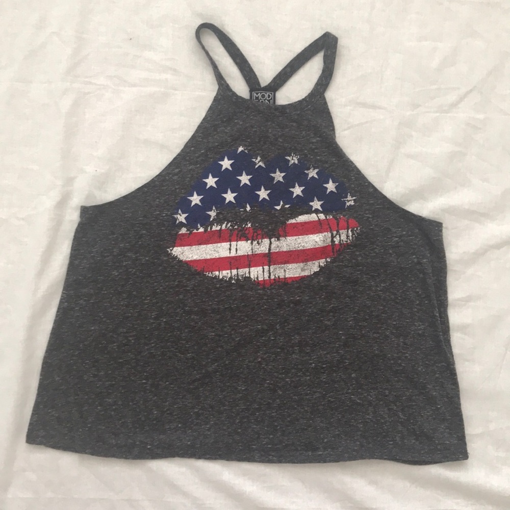 Red white and blue tank top